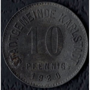 Аверс монеты Германия, 10 пфеннигов, 1920