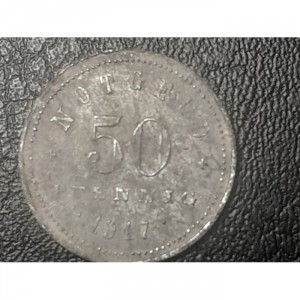 Реверс монеты Германия, 50 пфеннигов, 1917, Рубчатый гурт