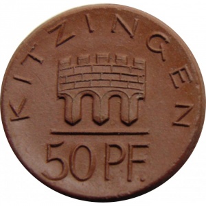 Аверс монеты Германия, 50 пфеннигов, 1921, На реверсе фужер