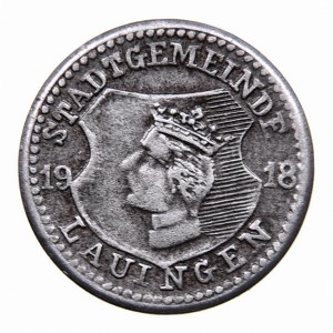 Аверс монеты Германия, 5 пфеннигов, 1918, Железо, магнетик