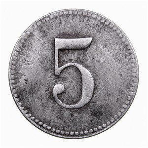 Реверс монеты Германия, 5 пфеннигов, 1918, Железо, магнетик