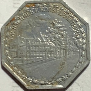 Реверс монеты Германия, 20 пфеннигов, 1921, Техникум плетения корзин