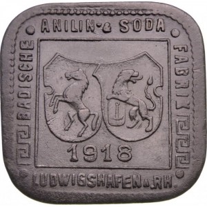 Аверс монеты Германия, 50 пфеннигов, 1918, Частный выпуск - Баденский анилиновый и содовый завод
