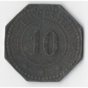 Реверс монеты Германия, 10 пфеннигов, 1917, Частный выпуск - Строительная компания Карла Штера