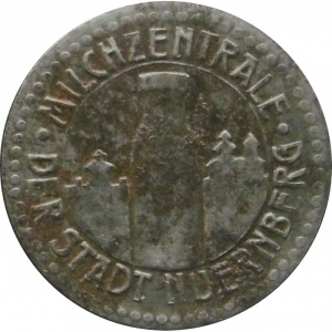 Аверс монеты Германия, 1 пфенниг, 1917, Частный выпуск - Молочный центр