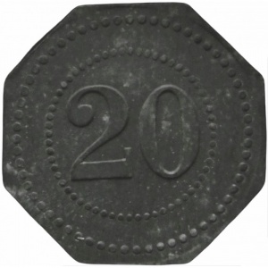 Реверс монеты Германия, 20 пфеннигов, 1917, Частный выпуск - Монетный двор