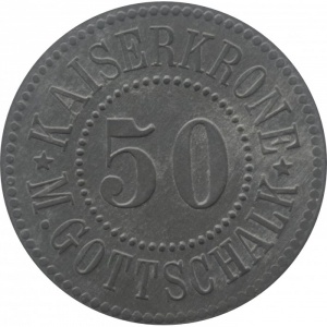 Аверс монеты Германия, 50 пфеннигов, 1917, Частный выпуск - M. Gottschalk
