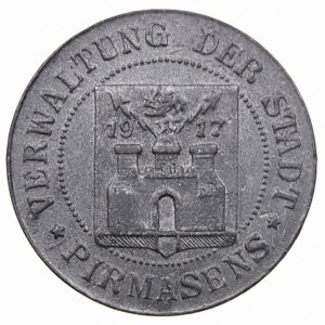 Аверс монеты Германия, 5 пфеннигов, 1917, Форма - Круг