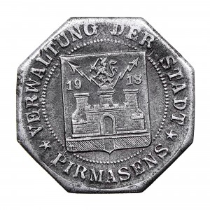 Аверс монеты Германия, 10 пфеннигов, 1918, Железо, магнетик