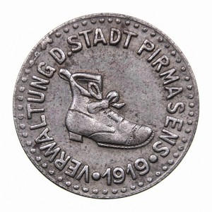 Аверс монеты Германия, 50 пфеннигов, 1919, Железо, магнетик