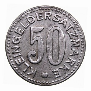 Реверс монеты Германия, 50 пфеннигов, 1919, Железо, магнетик