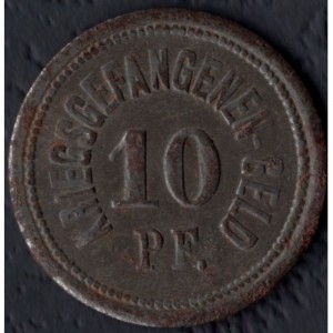 Реверс монеты Германия, 10 пфеннигов, 1917, Лагерь для гражданских заключенных