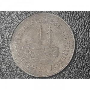 Реверс монеты Германия, 15 пфеннигов, 1917, Без отверстия
