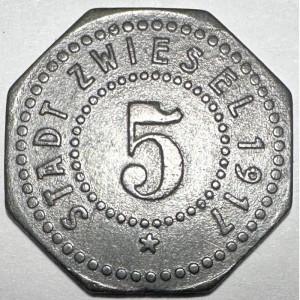 Аверс монеты Германия, 5 пфеннигов, 1917, На аверсе номинал