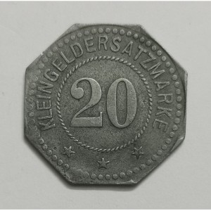 Реверс монеты Германия, 20 пфеннигов, 1917, На аверсе герб