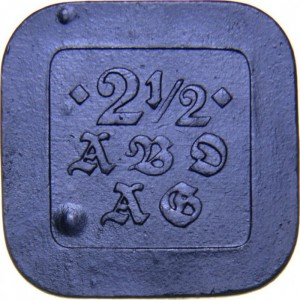 Реверс монеты Германия, 2½ пфеннига, 1916, Частный выпуск - Берлинский автобус. Без отверстия