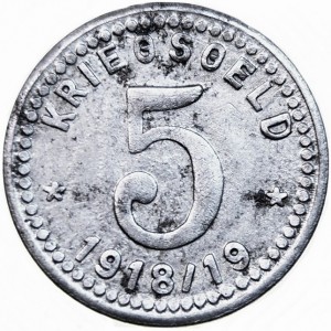 Реверс монеты Германия, 5 пфеннигов, 1918