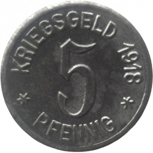 Реверс монеты Германия, 5 пфеннигов, 1918