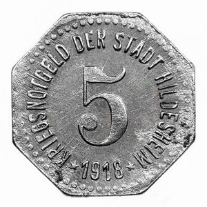 Реверс монеты Германия, 5 пфеннигов, 1918, Диаметр 18,3 мм