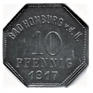 Аверс монеты Германия, 10 пфеннигов, 1917