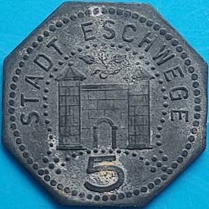 Аверс монеты Германия, 5 пфеннигов, 1917, Цинк, не магнетик
