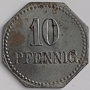 Реверс монеты Германия, 10 пфеннигов, 1919