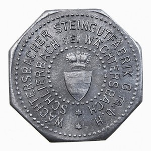 Аверс монеты Германия, 50 пфеннигов, 1917, Частный выпуск - Керамический завод. Железо, магнетик. "Веревочный" круг в…