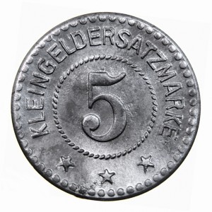 Реверс монеты Германия, 5 пфеннигов, 1918, Без отверстия