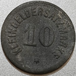 Реверс монеты Германия, 10 пфеннигов, 1919, Без отверстия
