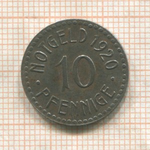 Реверс монеты Германия, 10 пфеннигов, 1920