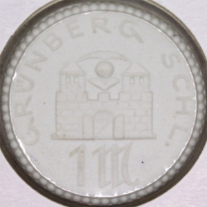 Аверс монеты Германия, 1 марка, 1922, Белый цвет. Диаметр 24 мм