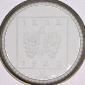 Реверс монеты Германия, 1 марка, 1922, Белый цвет. Диаметр 24 мм
