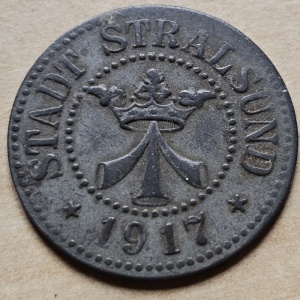 Аверс монеты Германия, 50 пфеннигов, 1917, Цинк, не магнетик