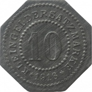 Реверс монеты Германия, 10 пфеннигов, 1916