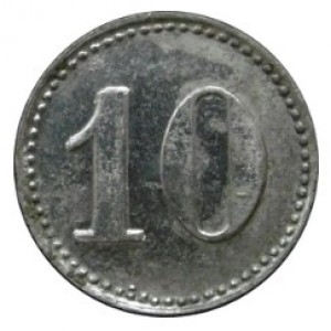 Реверс монеты Германия, 10 пфеннигов, 1917, Тюремный лагерь