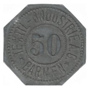 Аверс монеты Германия, 50 пфеннигов, 1917, Частный выпуск - Текстильная промышленность