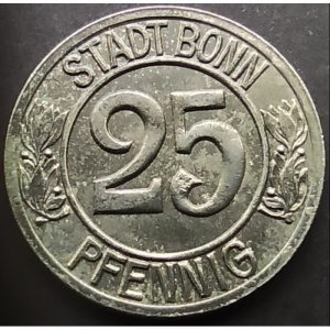 Аверс монеты Германия, 25 пфеннигов, 1920, Цинк, не магнетик /серый цвет/