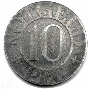 Реверс монеты Германия, 10 пфеннигов, 1919, Цинк, не магнетик