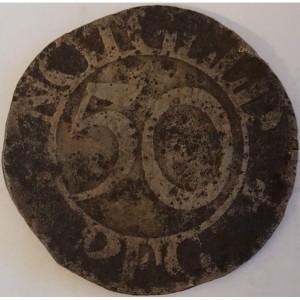 Реверс монеты Германия, 50 пфеннигов, 1919, Железо, магнетик
