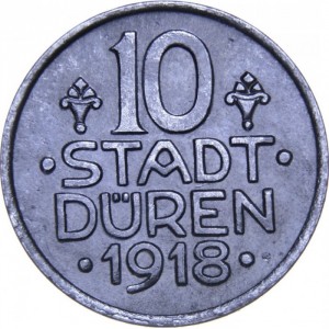 Аверс монеты Германия, 10 пфеннигов, 1918, Без метки "SD" на реверсе