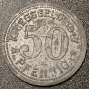 Реверс монеты Германия, 50 пфеннигов, 1917