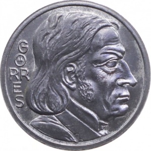 Аверс монеты Германия, 25 пфеннигов, 1921, Медальное соотношение сторон