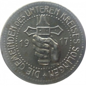 Аверс монеты Германия, 50 пфеннигов, 1917, Железо, магнетик