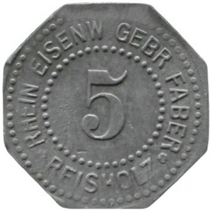 Аверс монеты Германия, 5 пфеннигов, 1914, Тюремный лагерь