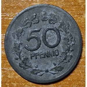 Реверс монеты Германия, 50 пфеннигов, 1918, Цинк, не магнетик