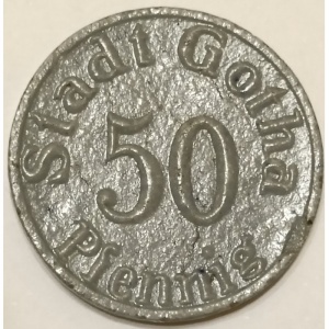 Аверс монеты Германия, 50 пфеннигов, 1920, Серый цвет