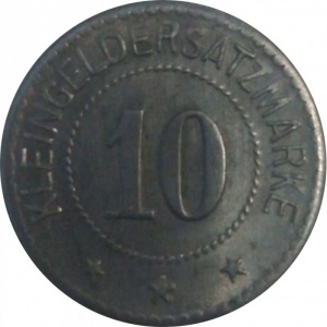 Реверс монеты Германия, 10 пфеннигов, 1917