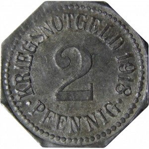 Реверс монеты Германия, 2 пфеннига, 1918