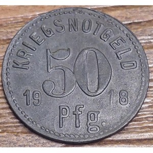 Реверс монеты Германия, 50 пфеннигов, 1918