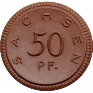 Аверс монеты Германия, 50 пфеннигов, 1921, Sachsen